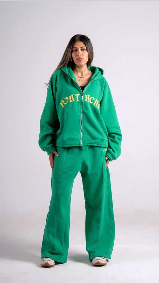 GREEN CULT ZIPPER JACKET