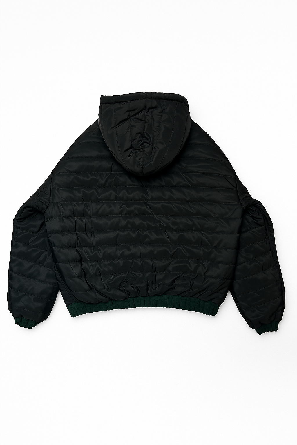 TWO FACED PUFFER JACKET DARK GREEN