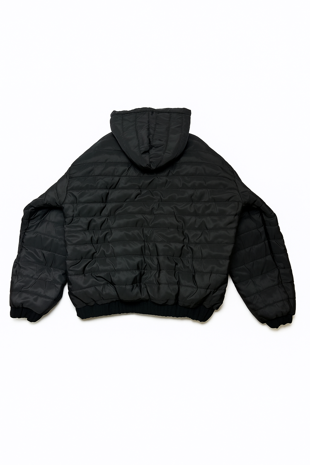 TWO FACED PUFFER JACKET BLACK