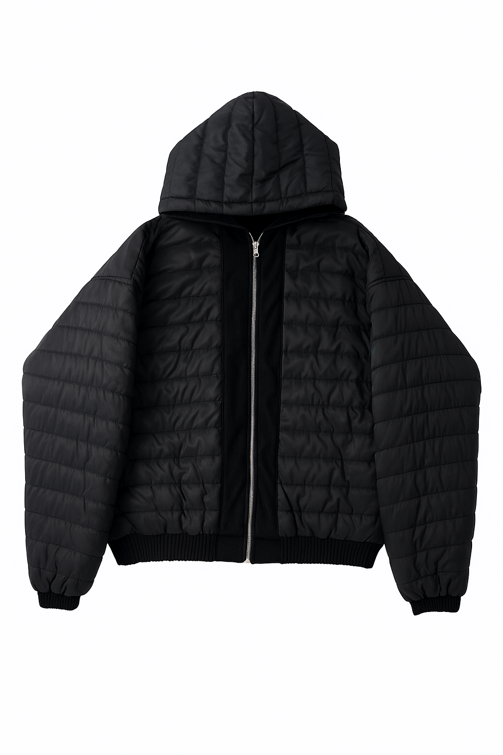 TWO FACED PUFFER JACKET BLACK