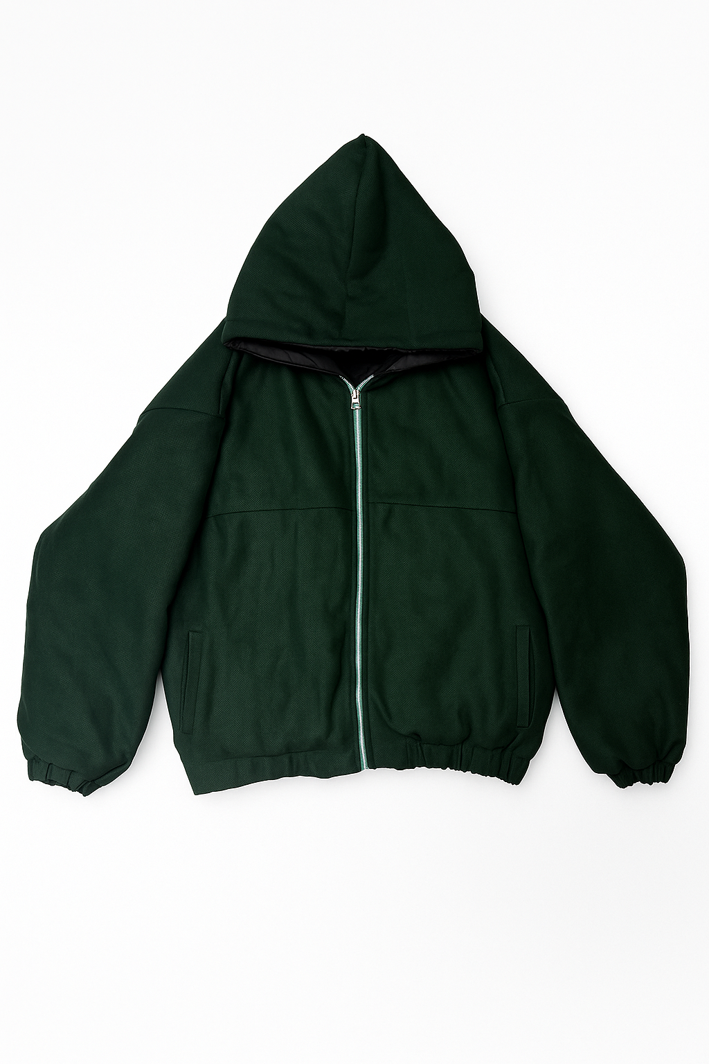 TWO FACED PUFFER JACKET DARK GREEN
