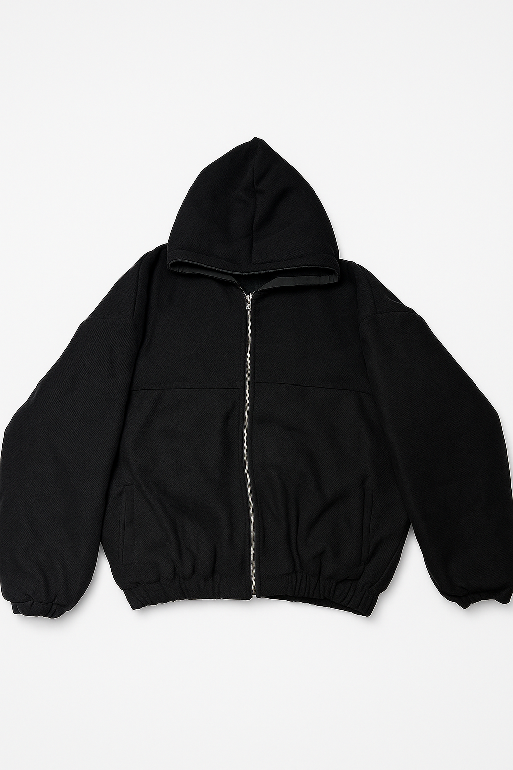 TWO FACED PUFFER JACKET BLACK