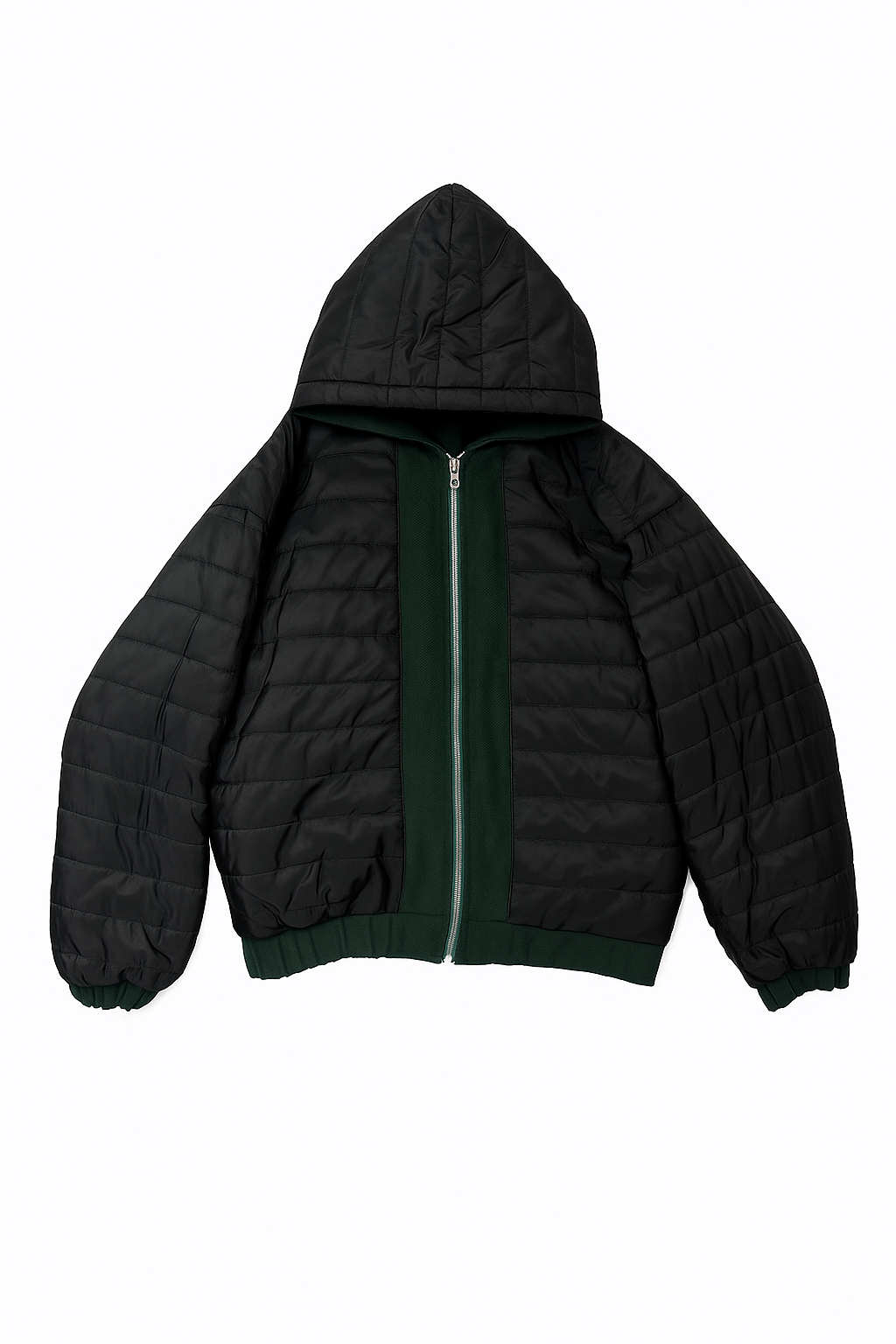 TWO FACED PUFFER JACKET DARK GREEN