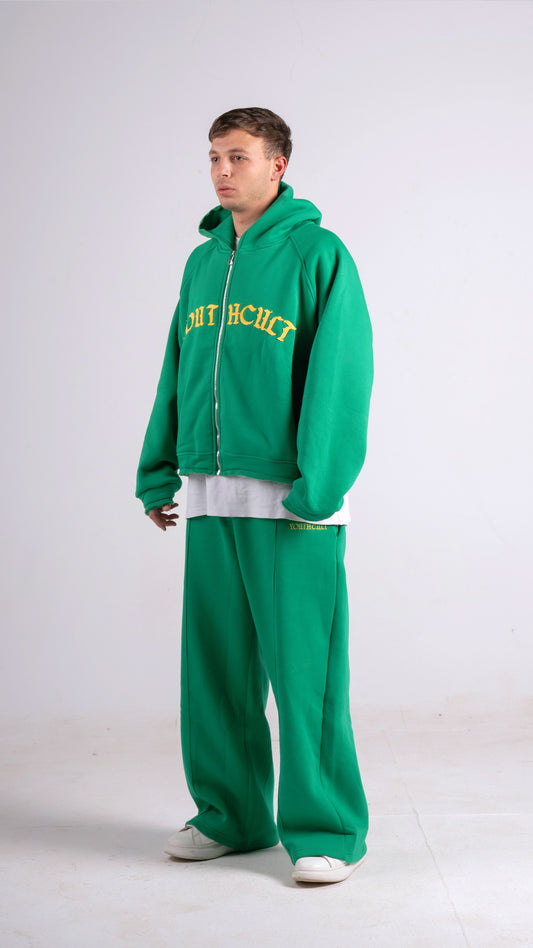 GREEN CULT ZIPPER JACKET