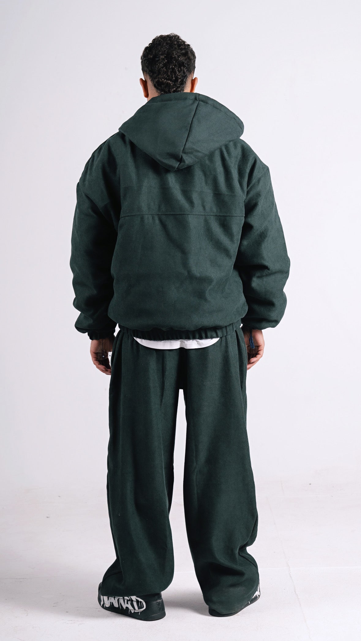 TWO FACED PUFFER JACKET DARK GREEN