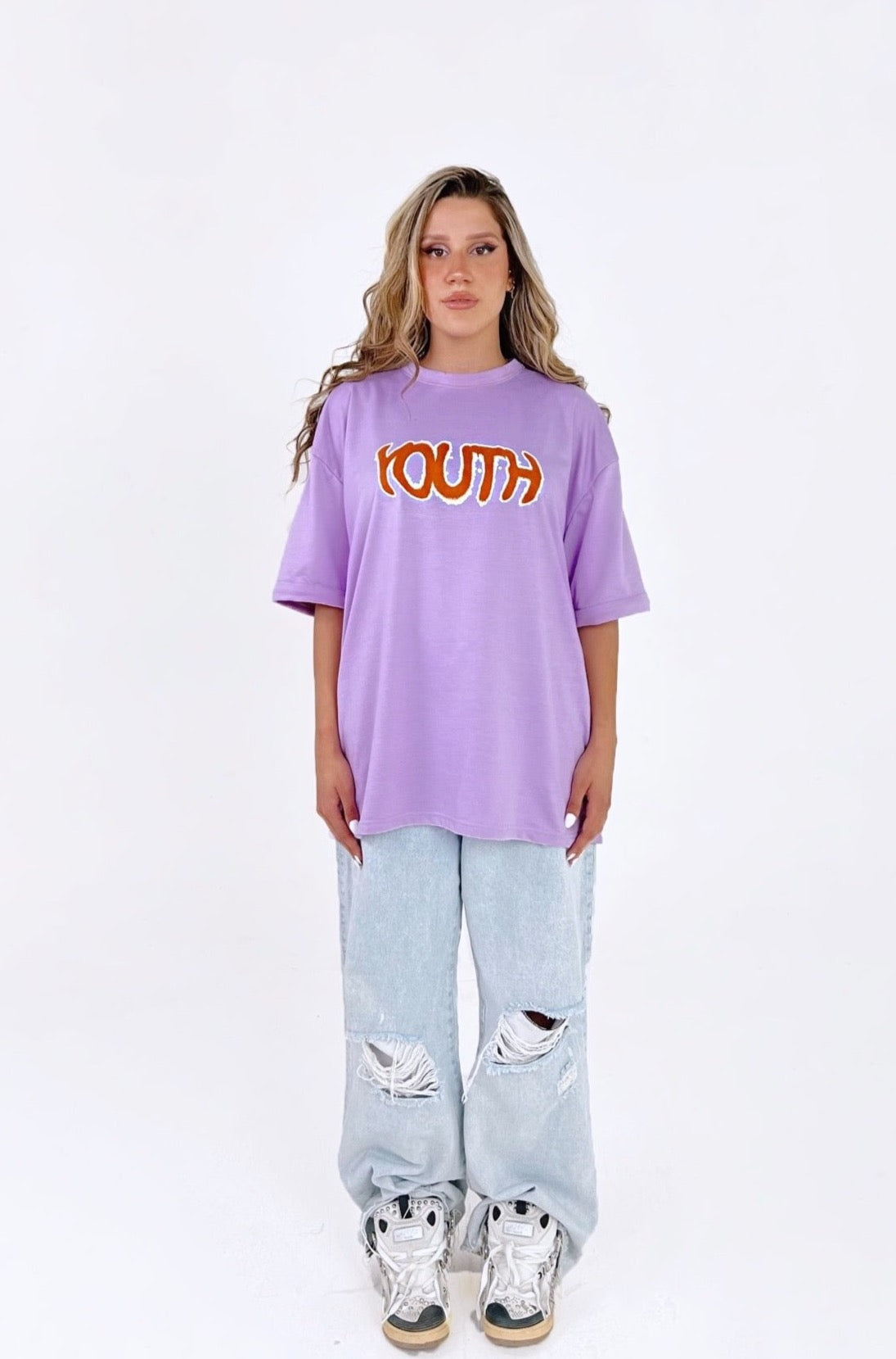 LILAC HOLOGRAPHIC TEE