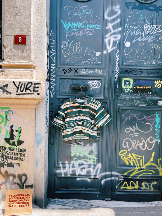EMERALD GREEN CROPPED SHIRT