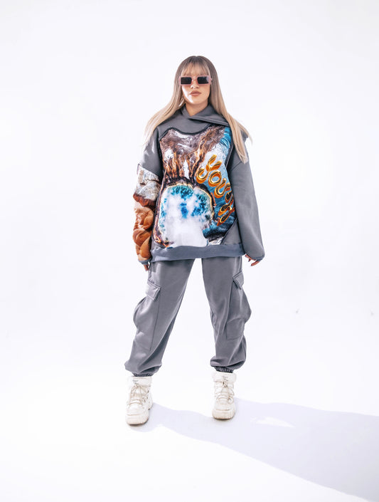 CHARCOAL UNIVERSE HOODIE