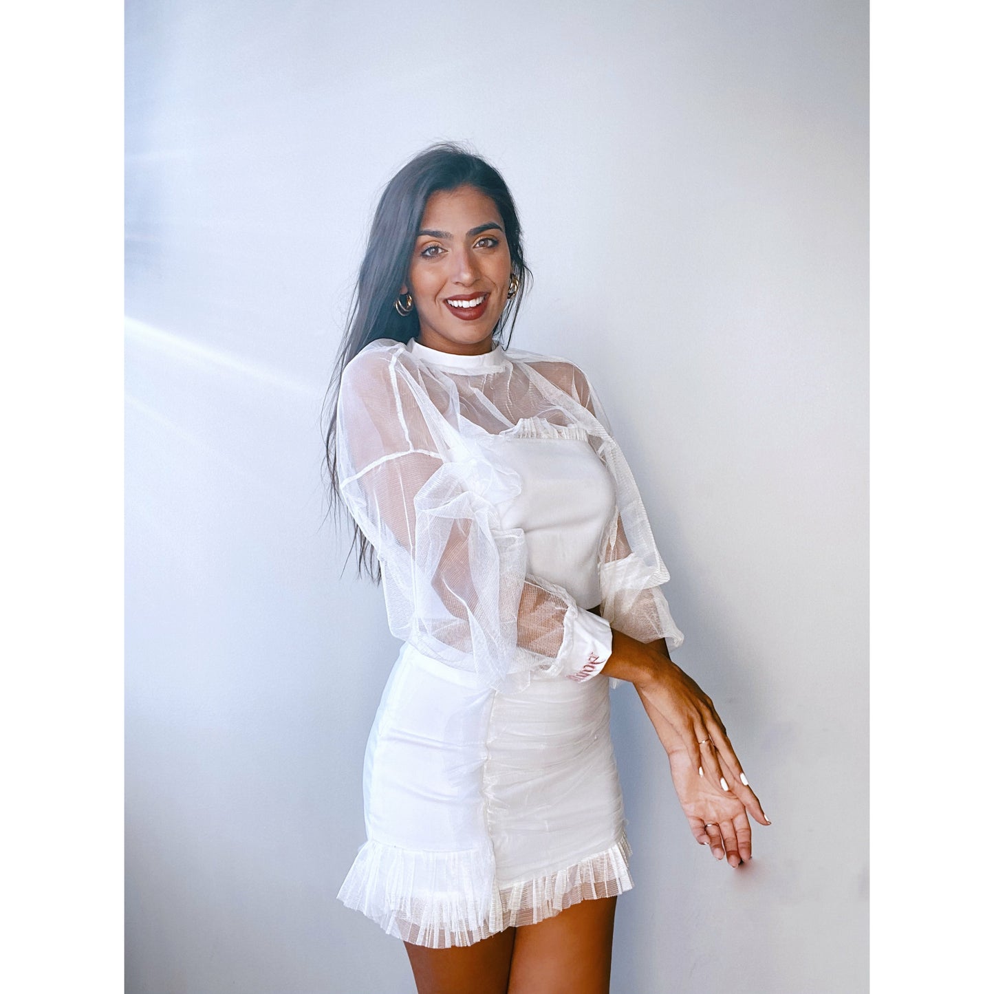 Detailed tulle skirt