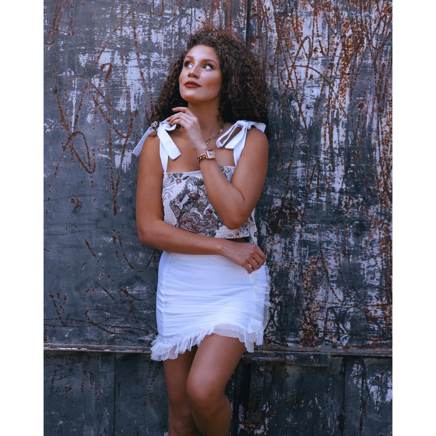 Detailed tulle skirt