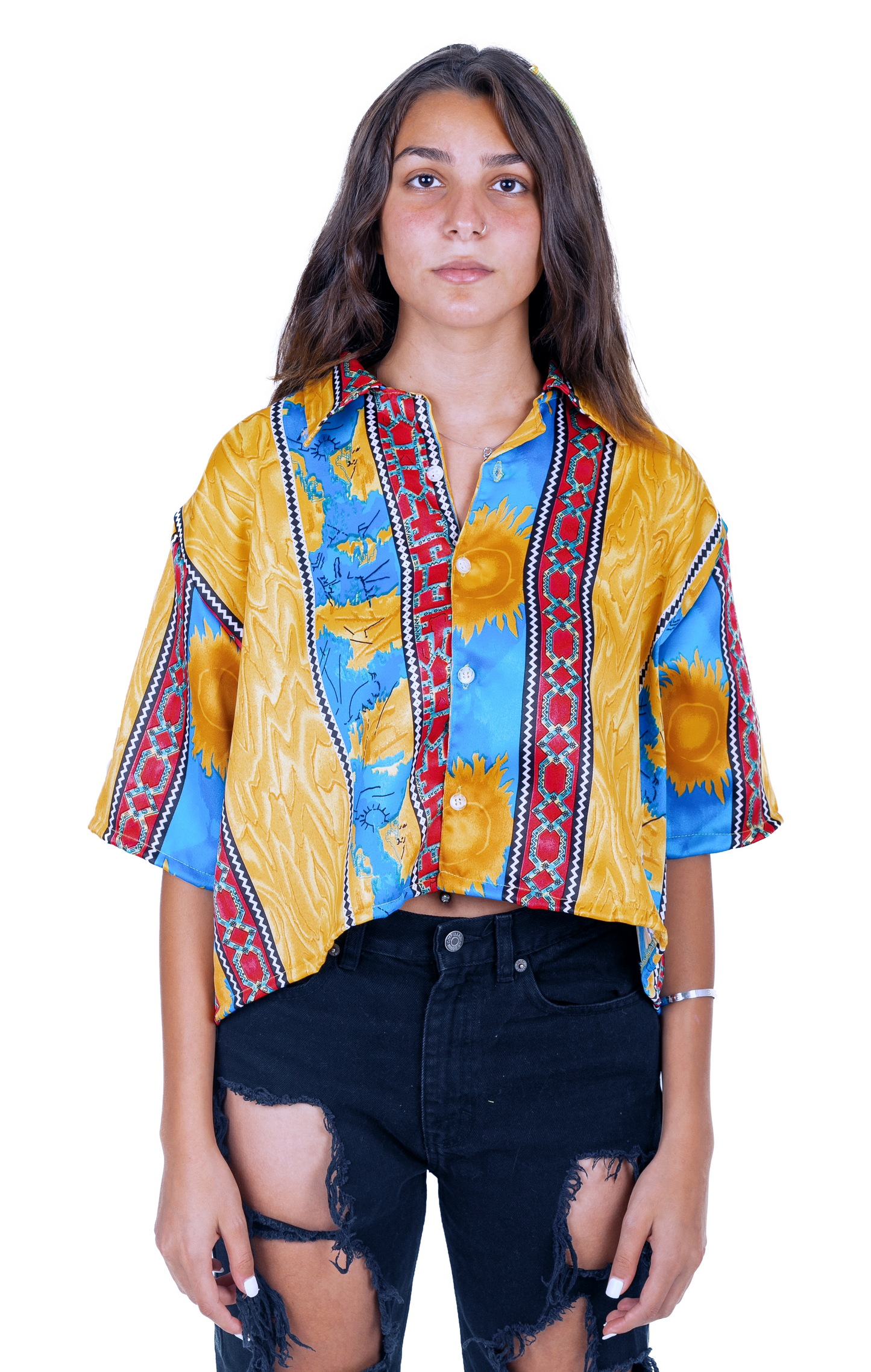 SUN LOVER CROPPED SHIRT
